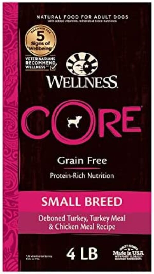 Premium Wellness CORE Natural Grain Free Dry Dog Food for Small Breeds - 4-Pound Bag