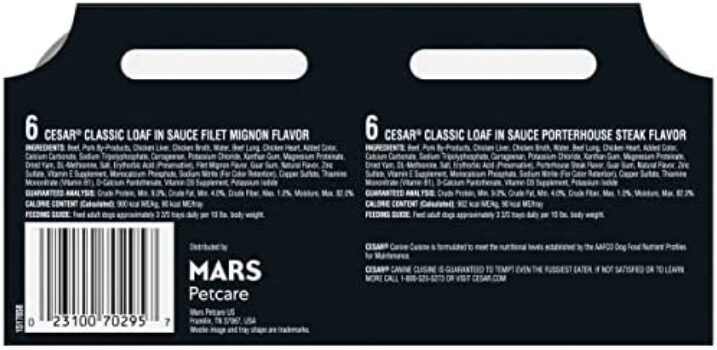 Premium Gourmet Dog Food Variety Pack | CESAR CLASSICS: Filet Mignon & Porterhouse Steak Flavors