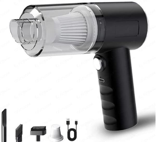 Powerful Cordless Car Vacuum Cleaner - Remove Pet Hair, Dust & Food Residues