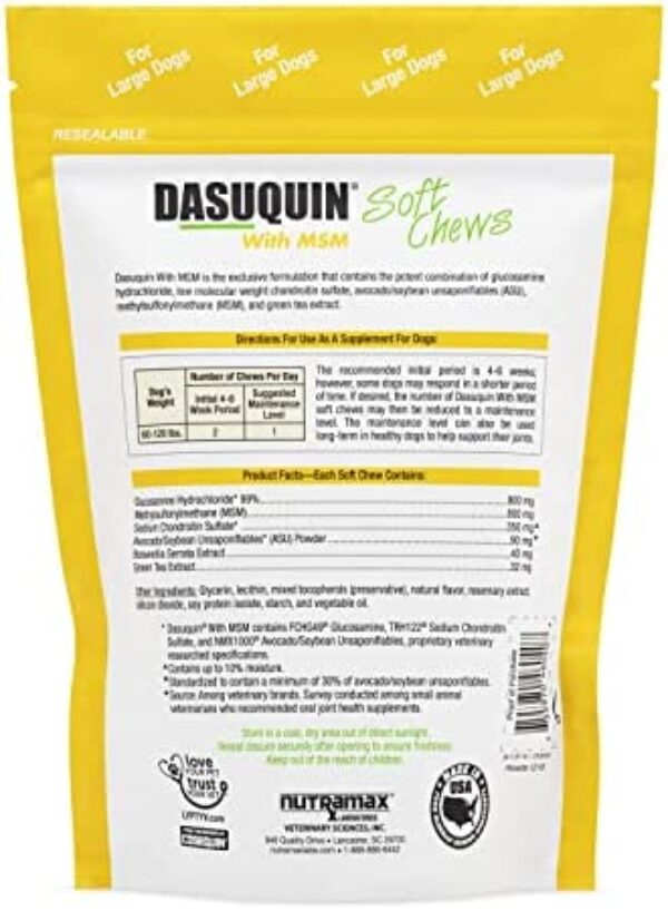 41m5P7HIZLL._AC_.jpg Nutramax Dasuquin with MSM: Joint Health Supplement for Large Dogs