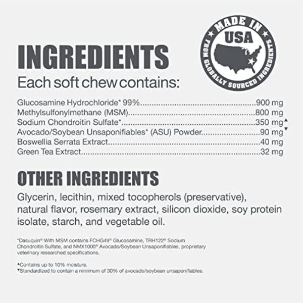 51IxOj-5YjL._AC_.jpg Nutramax Dasuquin with MSM: Joint Health Supplement for Large Dogs