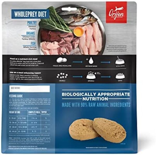 ORIJEN Freeze Dried Dog Food & Topper: Grain-Free, High Protein Nutrition