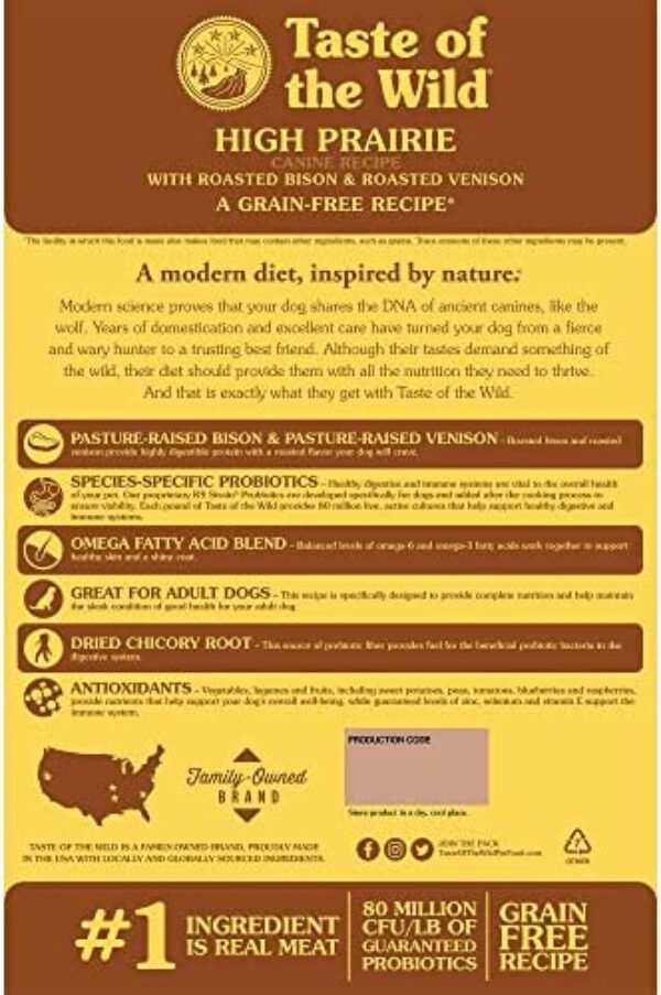 51oeO3b0V5L._AC_.jpg Taste of the Wild High Prairie Canine Grain-Free Recipe | Grain-Free Dog Food