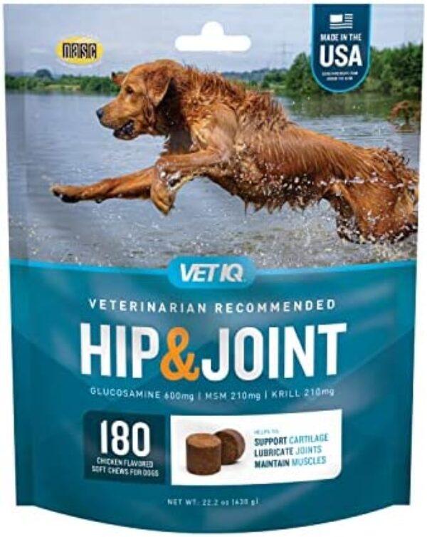 VetIQ Hip & Joint Supplement for Dogs, Anti Inflammatory Joint dog supplements for joints