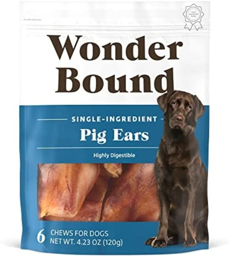 41a7235L._AC_.jpg Amazon Brand – Wonder Bound Pig Ears Dog Treats, Pork, Pack of 6