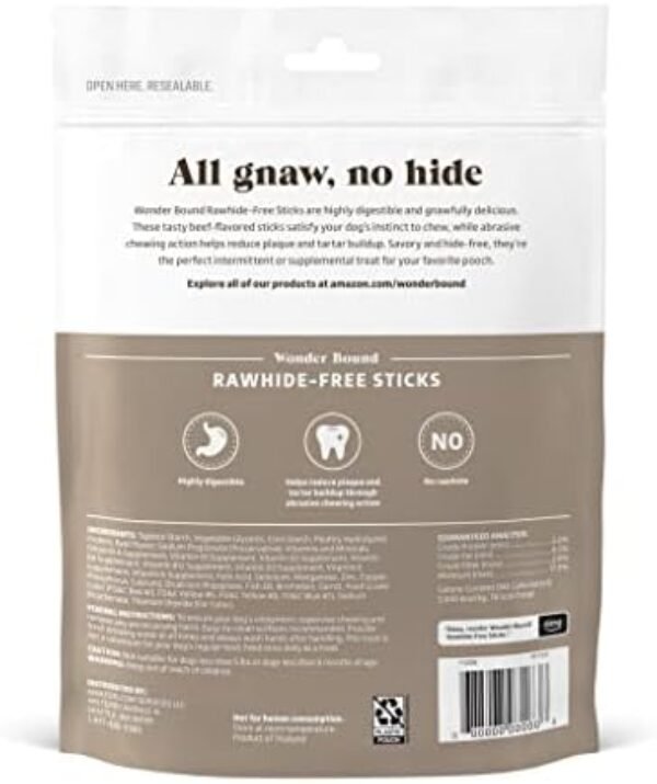 417GB9SKpUL._AC_.jpg Wonder Bound Rawhide-Free Dog Treats | Beef Sticks for Happy Dogs