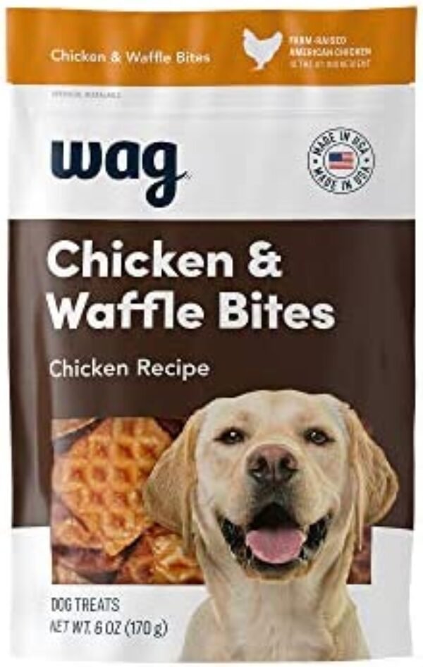 Wag Dog Treats Chicken and Waffle Bites - Delicious Treats for Your Dog