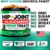 Hemp Hip and Joint Supplement for Dogs - Glucosamine for Dogs - 170 Dog Joint Pain Relief Treats - Chondroitin, MSM, Hemp Oil - Advanced Dog Joint Supplement Health - Mobility Support Chews