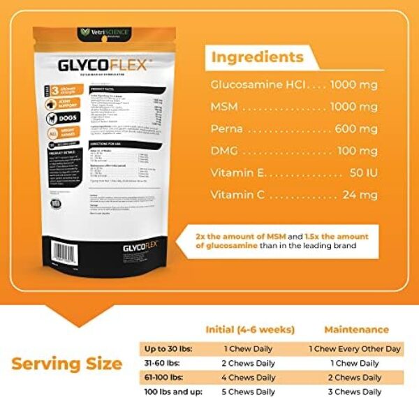 51FlaafXRmL._AC_.jpg Glycoflex 3: Best Hip and Joint Supplement for Dogs - Vet Recommended