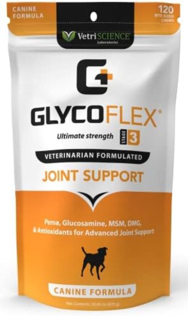 VETRISCIENCE Glycoflex 3 Clinically Proven Hip and Joint Supplement with dog supplements for joints
