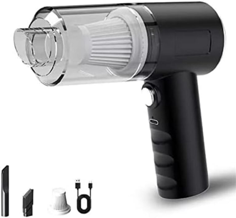 41KX5JhcHdL._AC_.jpg Byikun Portable Car Vacuum: Powerful and Cordless Handheld Cleaner