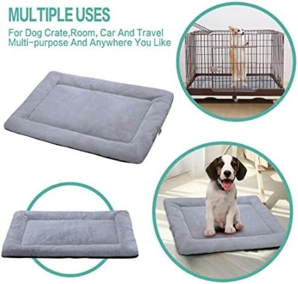 51Dnq5UMXML._AC_.jpg PETCIOSO Super Soft Dog Cat Crate Bed Blanket - Cozy Pet Bedding