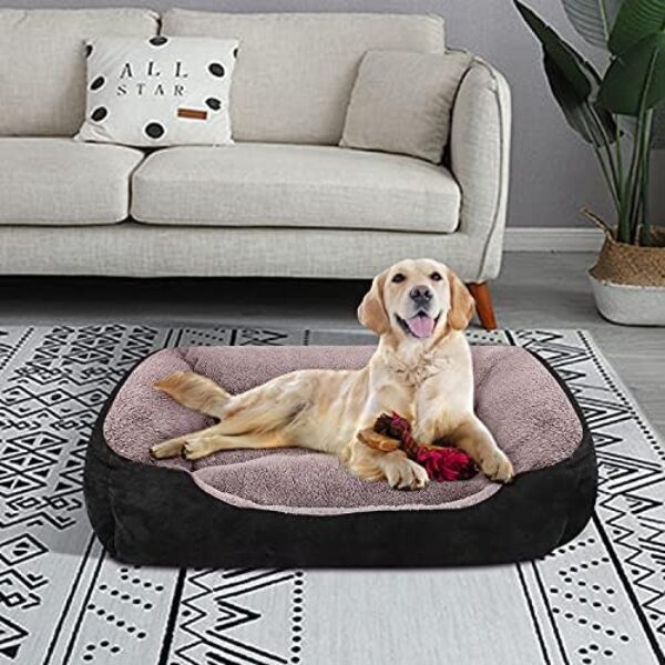 51JG6CkCpS._AC_.jpg PUPPBUDD Orthopedic Dog Beds, Rectangle,Washable, Warming, Comfortable and Breathable Pet Sofa for Medium Dogs