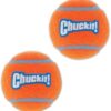 Chuckit! Dog Tennis Ball Dog Toy, Small (2 Inch Diameter) for dogs 0-20 lbs, Shrink Wrap Pack of 2