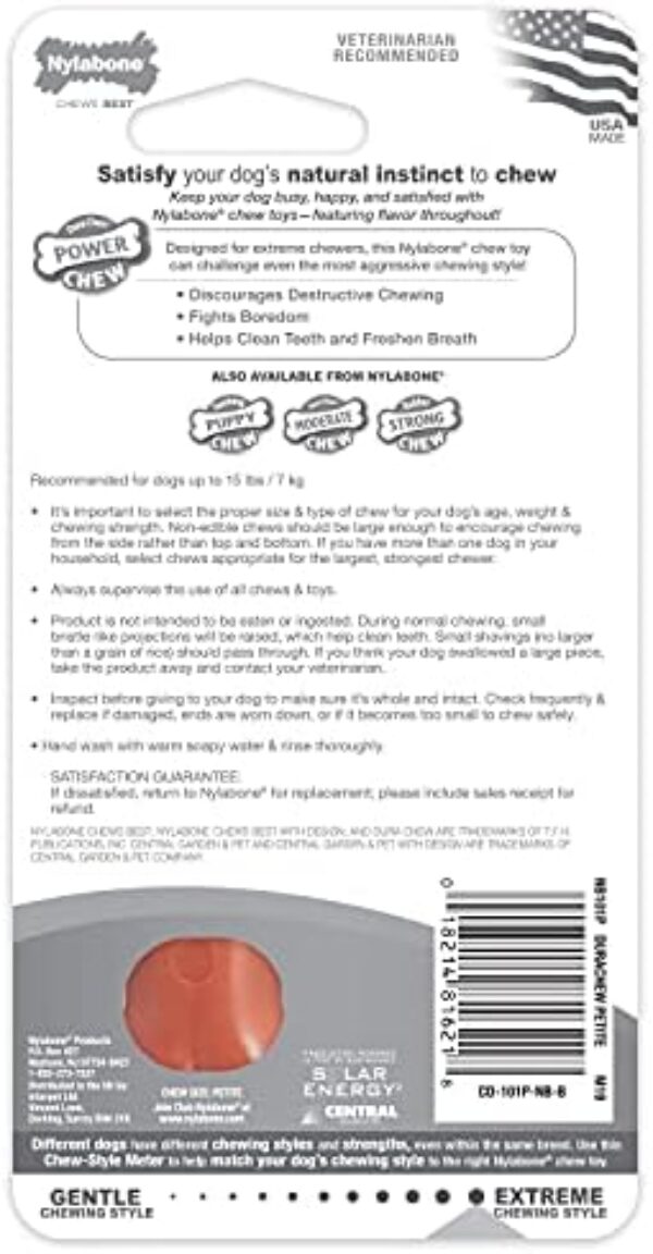 41RdCM0g5CS._AC_.jpg Nylabone Power Chew Flavored Durable Chew Toy for Dogs Bacon X-Small/Petite (1 Count)