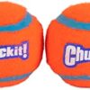 Chuckit! Dog Tennis Ball Dog Toy, Small (2 Inch Diameter) for dogs 0-20 lbs, Shrink Wrap Pack of 2