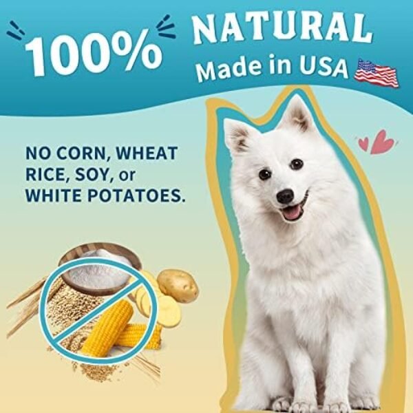 Glucosamine for Dogs, Hip and Joint Supplement for Dogs with Chicken Flavor, Anti Inflammatory, Dog's Chondroitin, Digestive Enzymes, Omega-3, Vitamin D, MSM, Calcium, Turmeric, 120 Freeze-Dried Chew