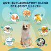 Glucosamine for Dogs, Hip and Joint Supplement for Dogs with Chicken Flavor, Anti Inflammatory, Dog's Chondroitin, Digestive Enzymes, Omega-3, Vitamin D, MSM, Calcium, Turmeric, 120 Freeze-Dried Chew