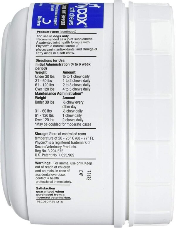 714dujjG0L._AC_SL1500_.jpg Dechra Phycox Soft Chews, Joint Supplement for Dogs (60ct)