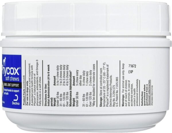 71VTaiQpOGL._AC_SL1500_.jpg Dechra Phycox Soft Chews, Joint Supplement for Dogs (60ct)