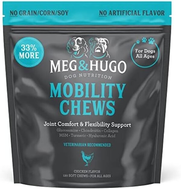 Hip & Joint Supplement for Dogs, 33% More 120 Soft dog supplements for joints
