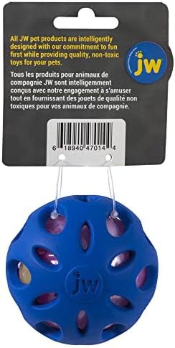 Petmate Crackle Heads Crackle Ball Crunchy Noise Chew Fetch Toy for Dogs Assorted Colors, Medium 3' Diameter