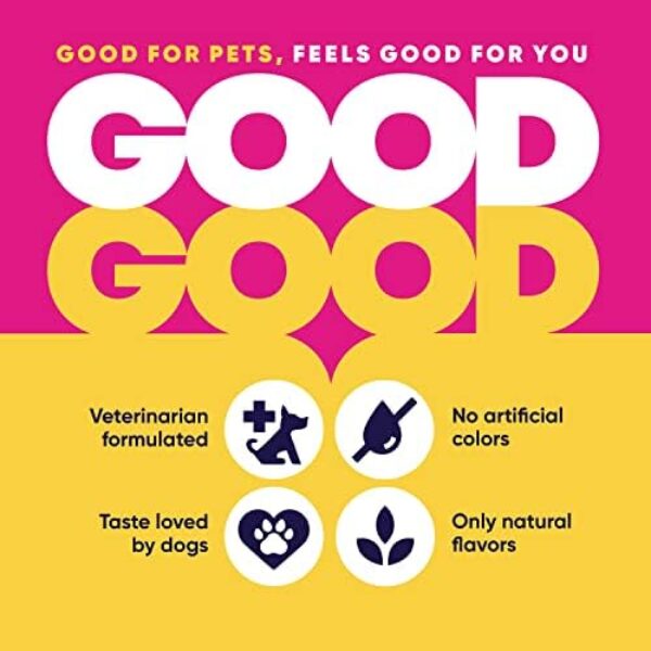 GoodGood Hip + Joint Dog Supplements; Supports Healthy Hips and Joints, Flexibility, and Mobility; Chewable Soft Treats with Glucosamine, MSM, and Turmeric; Probiotics; 90 Natural Flavor Chews
