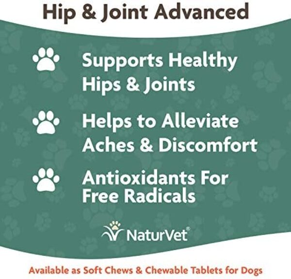 NaturVet Senior Wellness Hip & Joint Advanced Plus Omegas - 120 Soft Chews
