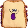 51Efuv2n8QL._AC_.jpg TrustyPup Tough 'N Fun PBJ Squeaky Plush Dog Toy, Chew Guard Technology - Tan, Medium