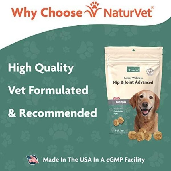 NaturVet Senior Wellness Hip & Joint Advanced Plus Omegas - 120 Soft Chews