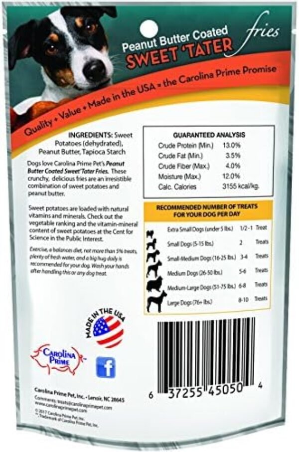 51l-abeRYML._AC_.jpg Carolina Prime Pet Peanut Butter Sweet Tater Fries - Irresistible Dog Treats