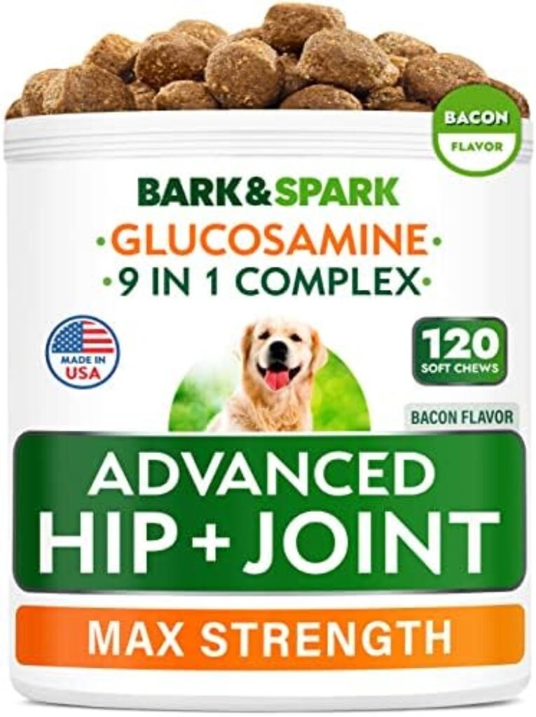 Glucosamine Dog Treats - Senior Advanced Joint Health w/Chondroitin, Omega-3 dog supplements for joints