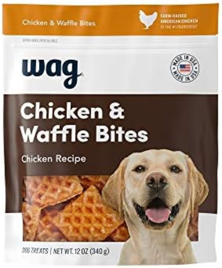 41g4IYXVYaL._AC_.jpg Amazon Brand - Wag Dog Treats Chicken and Waffle Bites 12oz
