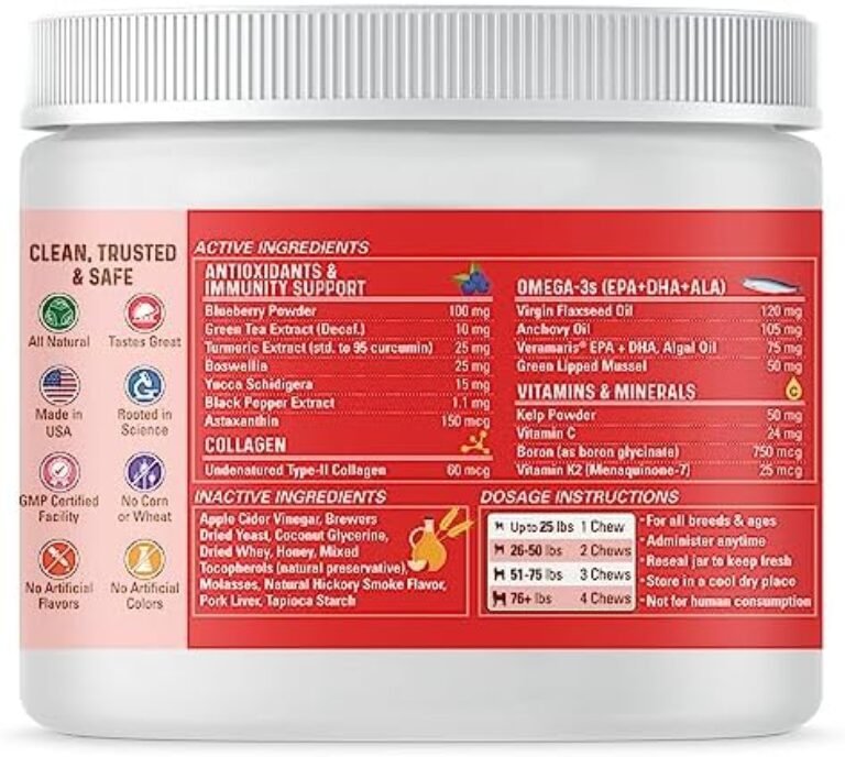 Bernie's Marvelous Mobility - Daily Dog Hip and Joint Supplement - Maintains Overall Well Being & Promotes a Healthy Immune System (90 Count)