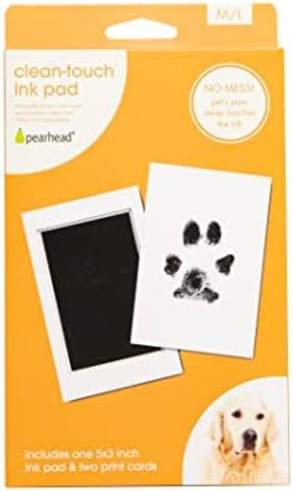 31SUDJrLw6L._AC_.jpg Pearhead Pet Clean-Touch Ink Pad, Medium/Large, Black Ink Pad for Cats or Dogs, Pet Owner, Pet Owner Must Have Item, Pet Memory Keepsake, for Medium to Large Pets