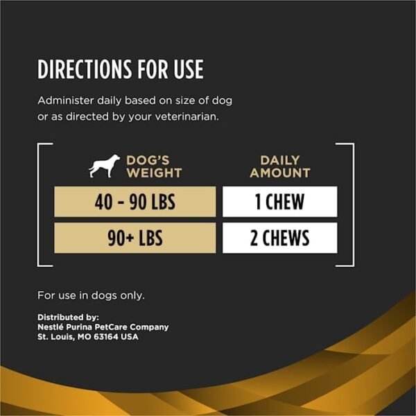 512F1Df2G3L._AC_.jpg Purina Pro Plan Veterinary Diets Joint Health Mobility Large Breed Canine Joint Supplement Chews for Dogs, Count of 30